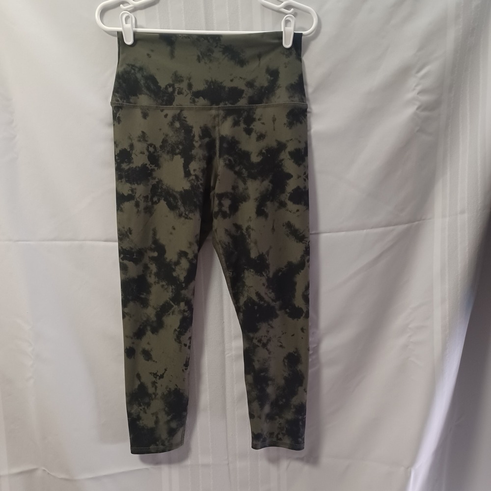 Evolution and Creation Leggings Womens L Olive Mia Tie Dye High Waist Athletic